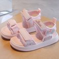 thumbnail image 6 of Eltusu Girls Sandals with Strap, Open Toe Outdoor Soft Sole No Slip Summer Sandals Pink Size 3.5(Big Kids), 6 of 8