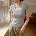 thumbnail image 1 of Binmer T-shirt Rayé pour Femmes Ample et Polyvalent, 1 of 9