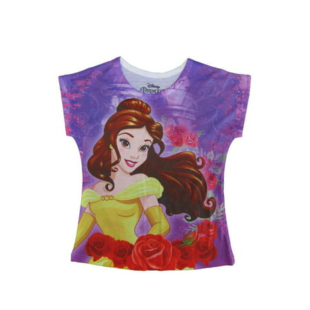 Disney Girls Purple Beauty And The Beast Belle Print (Best Shirts For Girls)