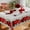 Red, variant on St. Patricks Day Tablecloth 52x52 Inch Square Buffalo Plaid Shamrock Eucalyptus Table Cloths Spring Irish Dust-Proof Spill Proof Table Covers for Farmhouse Holiday Party Dining Kitchen Tabletop Decor