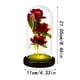 thumbnail image 3 of Acuerdo Tres rosas preservadas en cúpula de cristal con luces LED para decoración del hogar y regalo (1 unidad) Rkxzt, 3 of 9