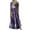 Purple, variant on Viikei Plus Size Short Sleeve Dress for Women Summer Tie-Dye Floral Print Swing Midi Dress