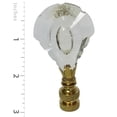thumbnail image 3 of Royal Designs, Inc. Designer K9 Crystal Cut Clear Lamp Finial for Lamp Shade, CCF-2008-PB-2, Polished Brass, Pack of 2, 3 of 5
