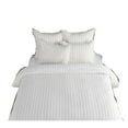 thumbnail image 2 of Tara King Size Linen Duvet Cover, Stripe Design and Mitered Corners, Ivory, 2 of 5