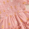thumbnail image 5 of Okbabeha Baby Girl Summer Clothes Daisy Bodysuit Puff Sleeve Bubble Romper Smocked Dress Newborn Boho Outfits, 5 of 8
