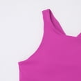thumbnail image 6 of IBTOM CASTLE Girls 2 Piece Tennis Outfit Tank Top Shorts Set Backless Crop Tank Top Crossover Tummy Control Shorts Yoga Workout Activewear with Side Pockets 玫粉色, 6 of 7