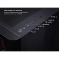 thumbnail image 6 of SAMA 2851 ATX Mid-Tower PC Gaming Case, High-Airflow, Sturdy Curved Tempered Glass Front, 4 ARGB PWM Fan Pre-installed with Fan Hub, Black, 6 of 6