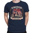 thumbnail image 2 of Smartprints American Patriots - United for 250 Years Men's T-Shirt Navy, Cotton, S, 2 of 4