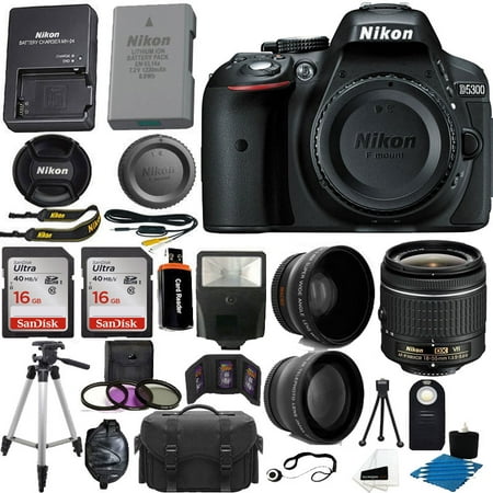 Nikon D5300/D5600 Digital SLR Camera ||3 Lens Kit 18:55mm ||32GB Amazing Value Bundle!!