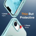 thumbnail image 6 of Dteck Magnetic Case for iPhone 16e,Shockproof TPU Case Compatible with Mag Safe Invisible Ring Stand Military-Grade Translucent Matte PC Back Cover for iPhone 16e,Blue, 6 of 8