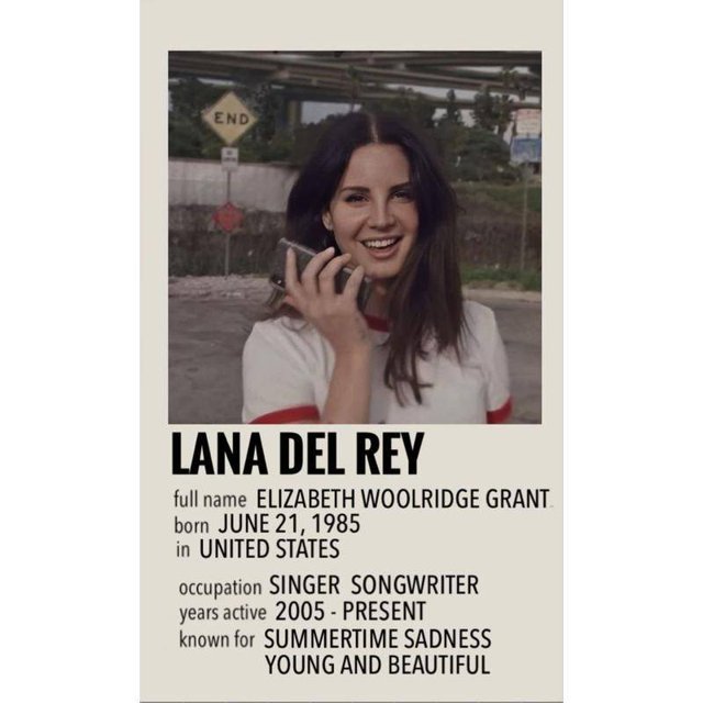 Lana Del Rey Música Cubierta Álbum Minimalista Lienzo Pintura Superstar Estilo Póster Impresión De Pared Imágenes Decoración Hogar