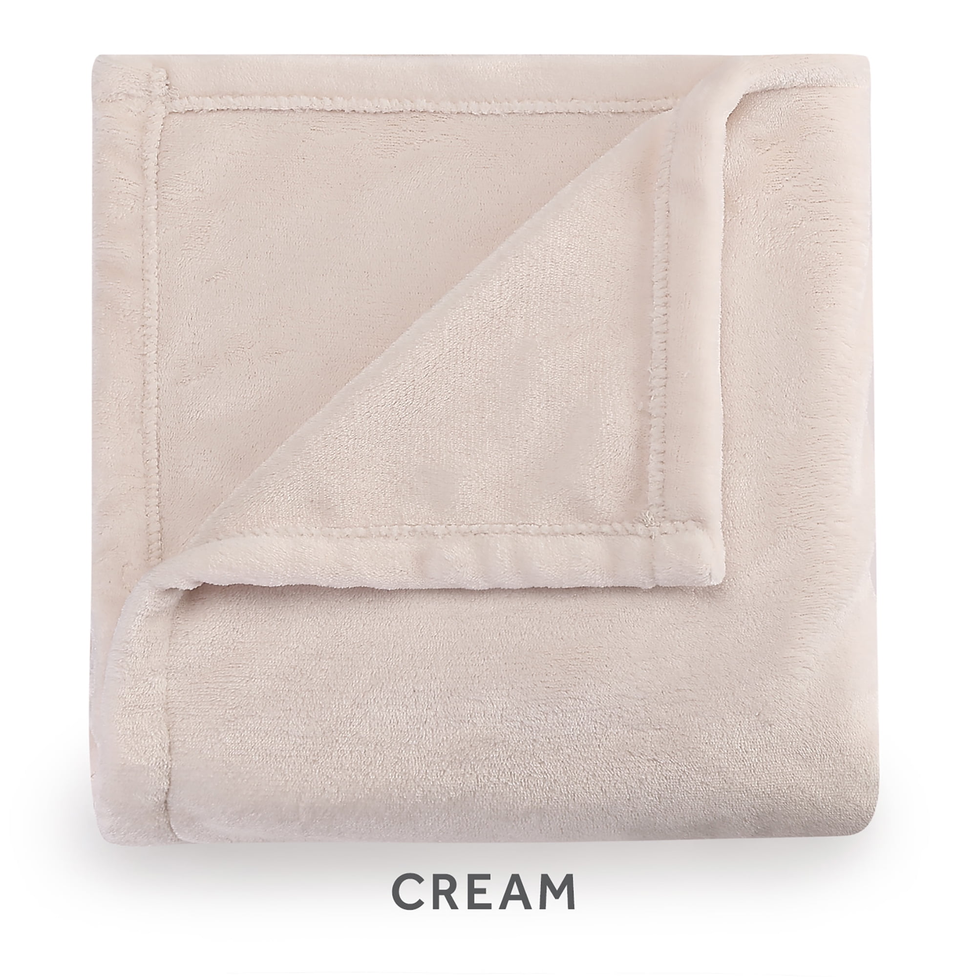 Sunbeam Cream Nordic Velvet Electric Heated Blanket Twin Size, 84" x 62", 12 Heat Settings, Fast Heating, Heating Blankets with Controller, Auto-Shut Off, Machine Washable, Warm, Cozy and Comfortable