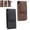 Black Brown, variant on Waist Belt Cell Phone Pouch, PU Leather Holster with Card Holder, Waist Belt Phone Pouch, PU Leather Cell Phone Holster with Card Holder, Flip Cover and Rear Belt Clip for Men