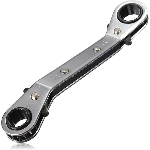 Llave ajustable Llave multifuncional, codo de 8-10 mm Llave de trinquete reversible de doble cabeza Llave de mano métrica Llave de anillo de trinquete Comúnmente