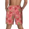 thumbnail image 4 of Fotbe Strawberry Floral Men’s Swim Trunks Quick Dry Swim Shorts Board Shorts with Mesh Lining-XX-Large, 4 of 9