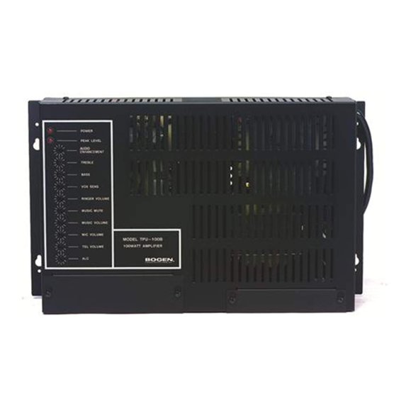 Amplificador de localización telefónica Bogen TPU100B de 100 W, 120 V