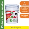 thumbnail image 2 of Pintura Acrílica Impermeabilizante Imperquimia 19L Blanco | Protege Techos y Muros contra Humedad, 2 of 4