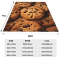 thumbnail image 2 of Cookie Blanket Funny Soft Food Blankets Cookie Blanket Adult Size Flannel Birthaday Gift for Teens Boys and Girls for Sofa Outdoor Living Room Indoor Bedroom Decor 50x60 Inch, 2 of 5