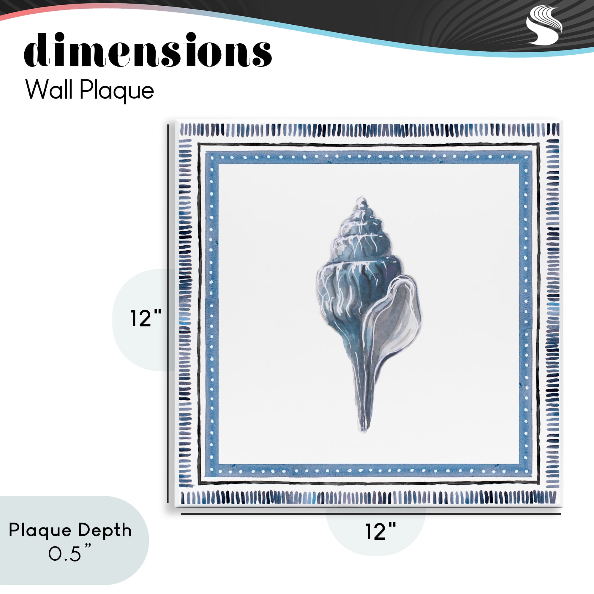 Stupell Industries Soft Blue Conch Shell Wall Plaque Art, design by Lanie Loreth