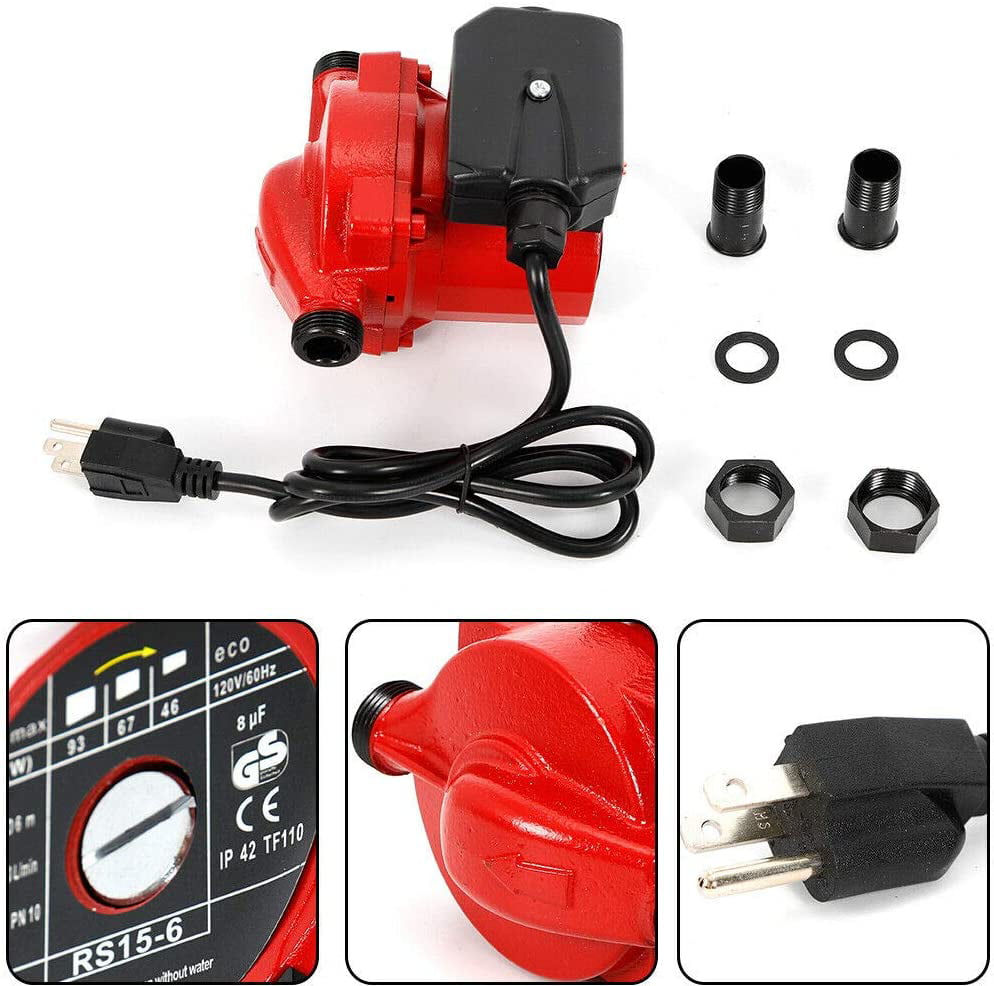 NEW 93W RS15-6 3-Speed Hot Water Circulation Pump 1m 3.2FT Cable Only 3.8 kg 