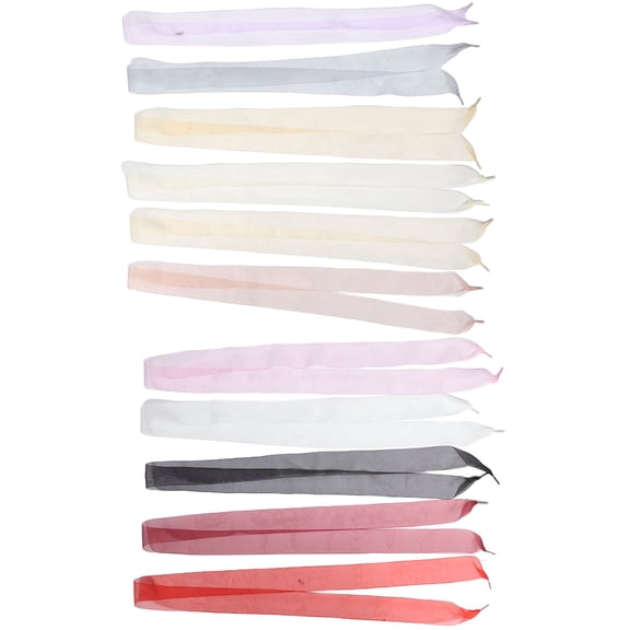 TELOLY 11 Pairs Ribbon Laces for Shoes Chiffon Shoelaces Woman Ribbon Shoe Laces Women