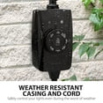 Fosmon Outdoor Light Timer Outlet, Weatherproof Photocell Dusk to Dawn