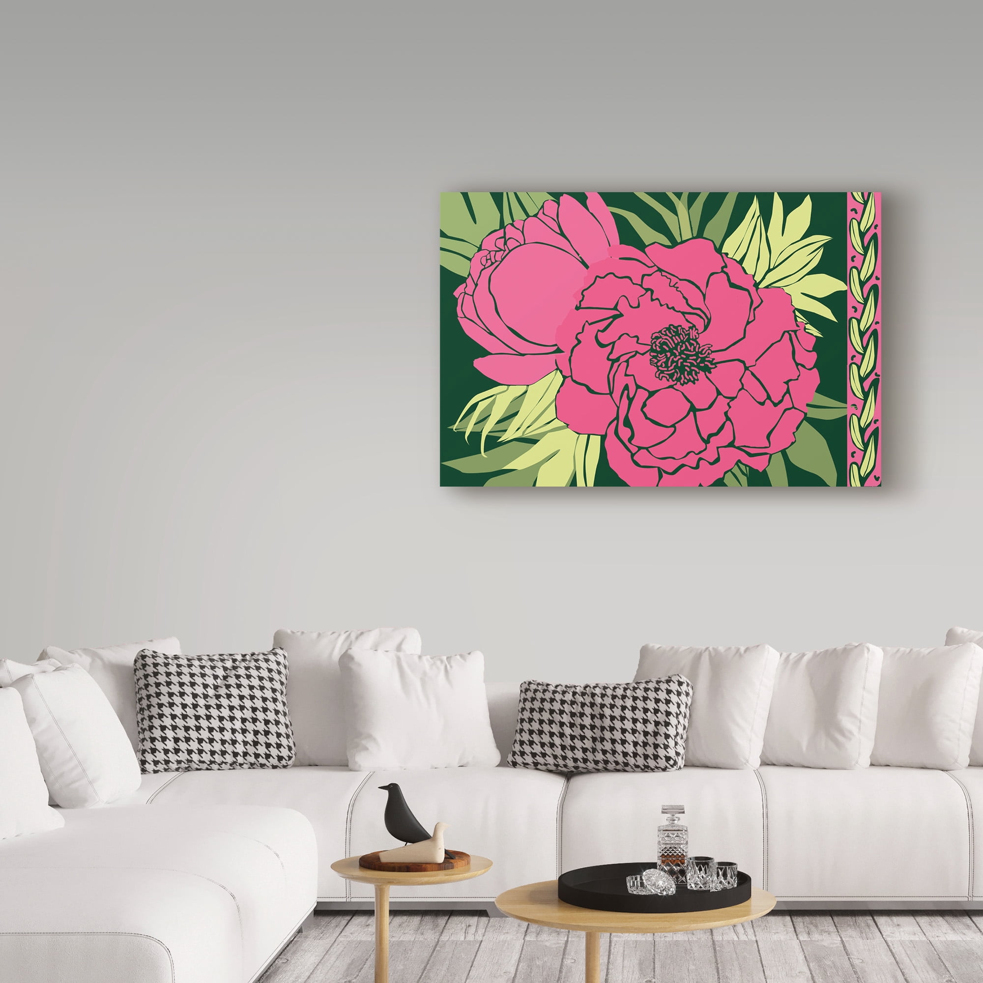 Trademark Fine Art 'Color Bouquet Pink Green' Canvas Art by Art Licensing Studio