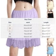 thumbnail image 3 of WRKEKC Flowy Skirts for Women Ballet Core Layered Ruffle Hem Mini Skirt with Sheer Mesh and Tiered Design, 3 of 5
