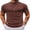 Brown, variant on Mens Mock Turtleneck Sweater Short Sleeve Slim Fit Turtle Neck Sweaters Casual Basic Tee Ribbed Knit Pullover Tops