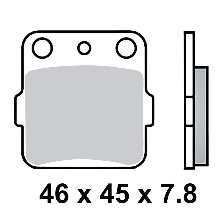 Caltric Rear Brake Pads Set - Replacement For Kawasaki 43082-1066 & Multiple ATV Models