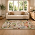 thumbnail image 2 of Gelasgo Kids City Road Map Velvet Area Rug, Colorful Streets Buildings Decorative Carpet, Soft Indoor Floor Mat for Playroom Bedroom Nursery Kids Room Home Decor, 2 of 5