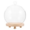 thumbnail image 1 of 1 Set Round Shape Floral Glass Cover Fresh Flower Glass Bell Jar Gift Decoration, 1 of 5