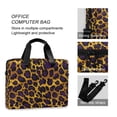 thumbnail image 4 of FORMRS 16" Laptop Bag Carrying Sleeve Case with Handle Travel Shoulder Briefcase, Purple Leopard Pattern, 4 of 8