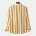 thumbnail image 3 of Camisa de rayas para hombre, Camisa de rayas para hombre, Blusa larga de rayas para hombre, Camisa de manga larga para hombre, Elegante y moderna, 3 of 5