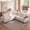 Beige, variant on 89" Modular Sectional Sofa 5 Seat, V Shaped Couch, Cloud Couch with storage,sectional couches for living room with Side Table,chenille,Grey