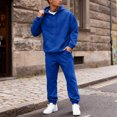 thumbnail image 2 of Two-piece Set Fashionable Outdoor Casual Sportswear Men's Tracksuit New Solid Color Hoodie+pants Male Fashionable Casual Sports Sets All-Match Casual Hoodie Sweatpant Suits, 2 of 7