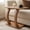 Brown', variant on Modern C Shaped Side Table with Rectangular Top, End Tables Space Saving Design, Brown