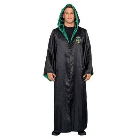 Harry Potter Slytherin Costume Black and Green Long Robe with