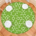 thumbnail image 2 of Math Equations Chemical Structures Green Pattern Round Fitted Tablecloth with Elastic Edge,Dining Table Cover Waterproof,Outdoor Round Tablecloth for Camping,Dining,Indoor and Outdoor, 2 of 7