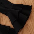 thumbnail image 2 of Toddler Denim Bell Bottom Pants Baby Girls Trousers Two Ruffles Flare Ripped Jeans For Kids 1-6Y 5-6T, 2 of 3