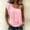 Pink, variant on Women's Solid Color One Shoulder T-Shirt, Loose Sleeveless Tank Top, Casual Fit