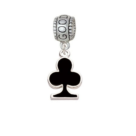 Card Suit - Black Club - Good Luck Charm Bead