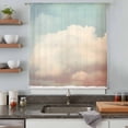 thumbnail image 5 of Vintage Cloudy Sky Sheer Curtains 54 Inches Long, Retro Rustic Clouds Scenery Light Filering Curtains, Breathable Simi Curtain Privacy Drapes for Kitchen Bathroom Lightweight Small Window Treatment, 5 of 9
