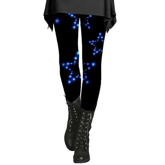 Tittly Leggings for Women Tights for Women Women's Printed Sequin Sport Leggings With Soft And Slim Butt Pants for Women Trendy Lounge Pants Women Dark Blue L