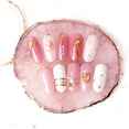 thumbnail image 2 of MesaSe Resin Agate Nail Art Tool Color Paint Palette Holder Drawing Plate (Purple), 2 of 5