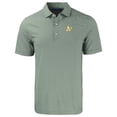 thumbnail image 2 of Men's Cutter & Buck Green/White Athletics Forge Eco Double Stripe Stretch Recycled Polo, 2 of 3