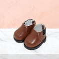 thumbnail image 1 of 1 par de zapatos de muñeca, zapatos de punta cuadrada para muñeca de 17cm, regalos para niña, ropa para cambiarse, juguete, muñeca suave, Mini bota de Marrón, 1 of 8