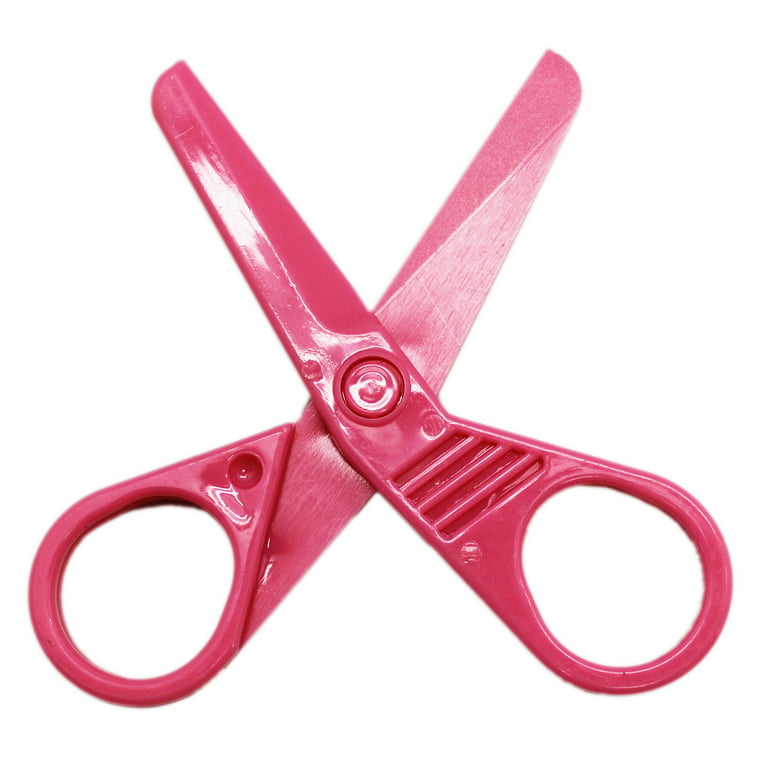 Rilakkuma Small Pink Plastic Kids Safety Scissors (No Metal Blades) 