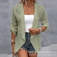 thumbnail image 4 of Mandylandy-Kimono informal holgado para mujer, cárdigan de punto abierto a la moda, prendas de vestir, prendas de vestir cortas de Color sólido, abrigos, 4 of 5