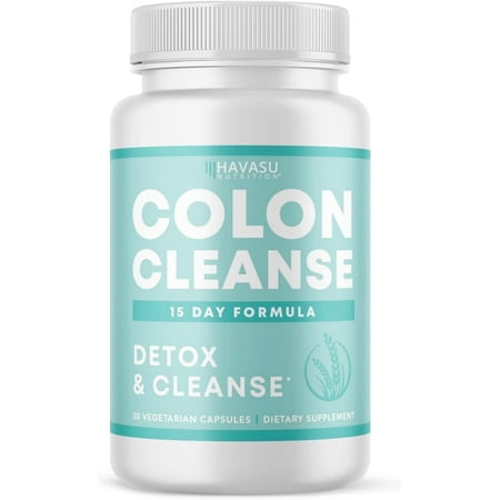 Havasu 15-Day Fast-Acting Colon Cleanse Detox | Laxative Pills for Constipation Relief, & Weight Loss, 30ct